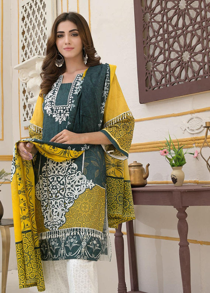 Noorma Kamal Embroidered Lawn Suits Unstitched 3 Piece NK21S NKLCE-02 - Summer Collection