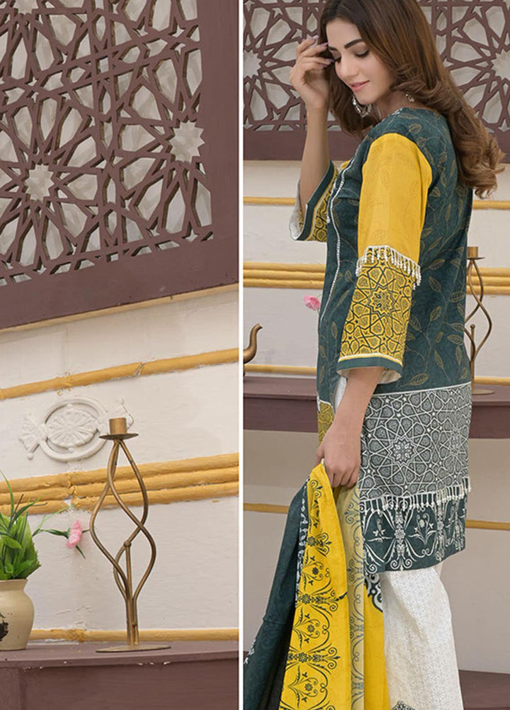 Noorma Kamal Embroidered Lawn Suits Unstitched 3 Piece NK21S NKLCE-02 - Summer Collection