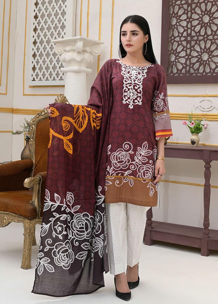 Noorma Kamal Embroidered Lawn Suits Unstitched 3 Piece NK21S NKLCE-03 - Summer Collection