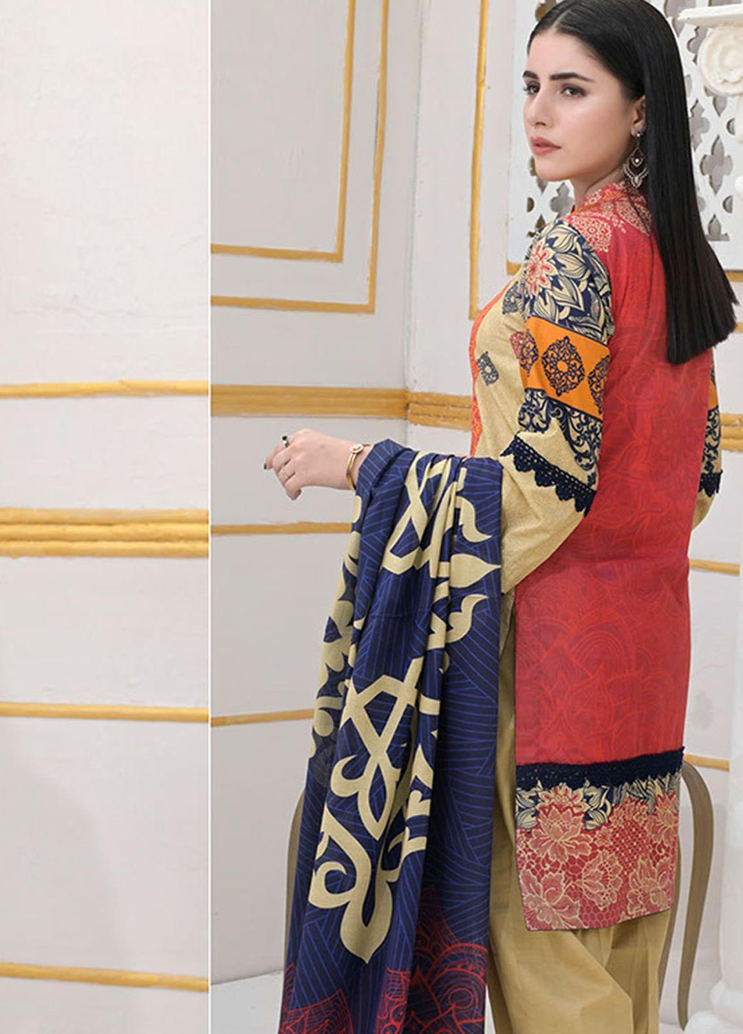 Noorma Kamal Embroidered Lawn Suits Unstitched 3 Piece NK21S NKLCE-05 - Summer Collection