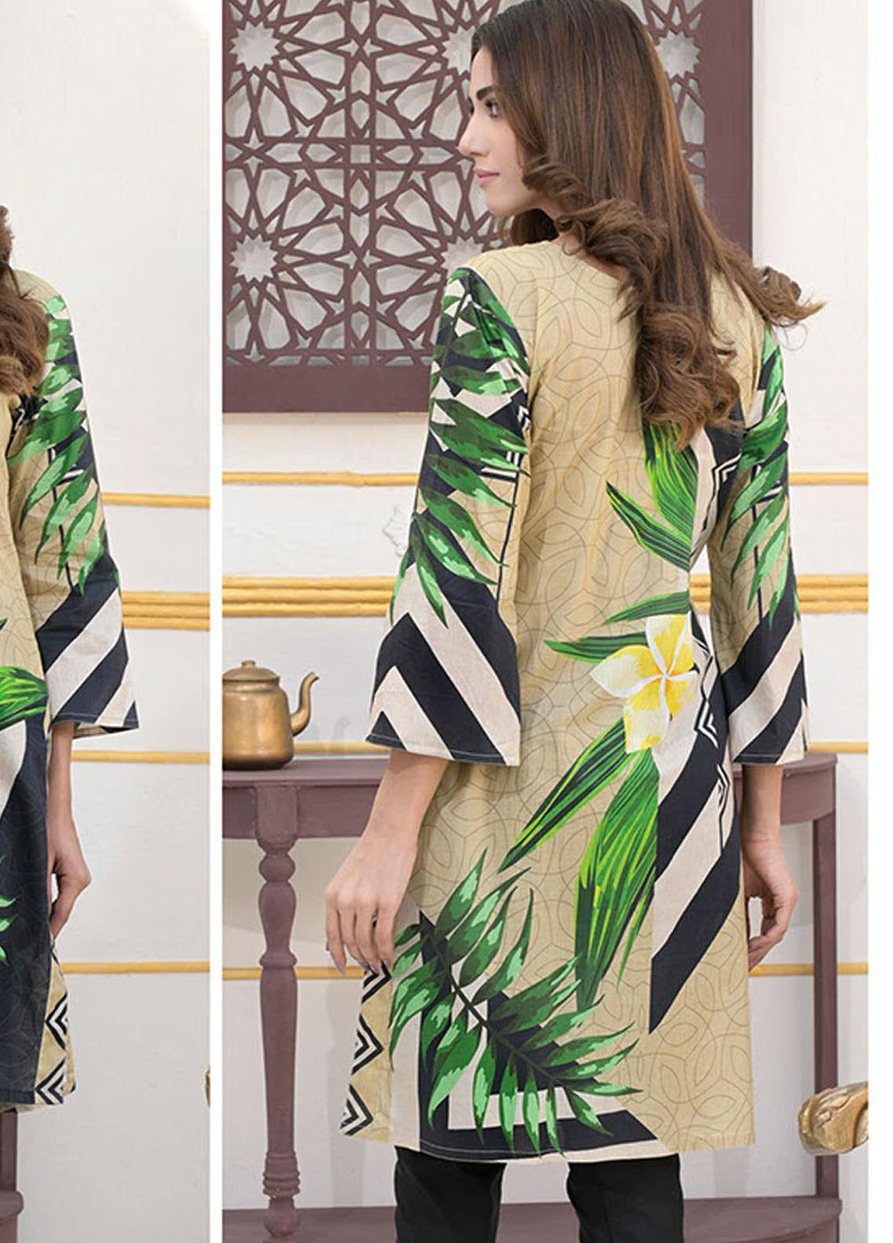 Noorma Kamal Printed Lawn  Unstitched Kurties NK21S NKLS-02 - Summer Collection