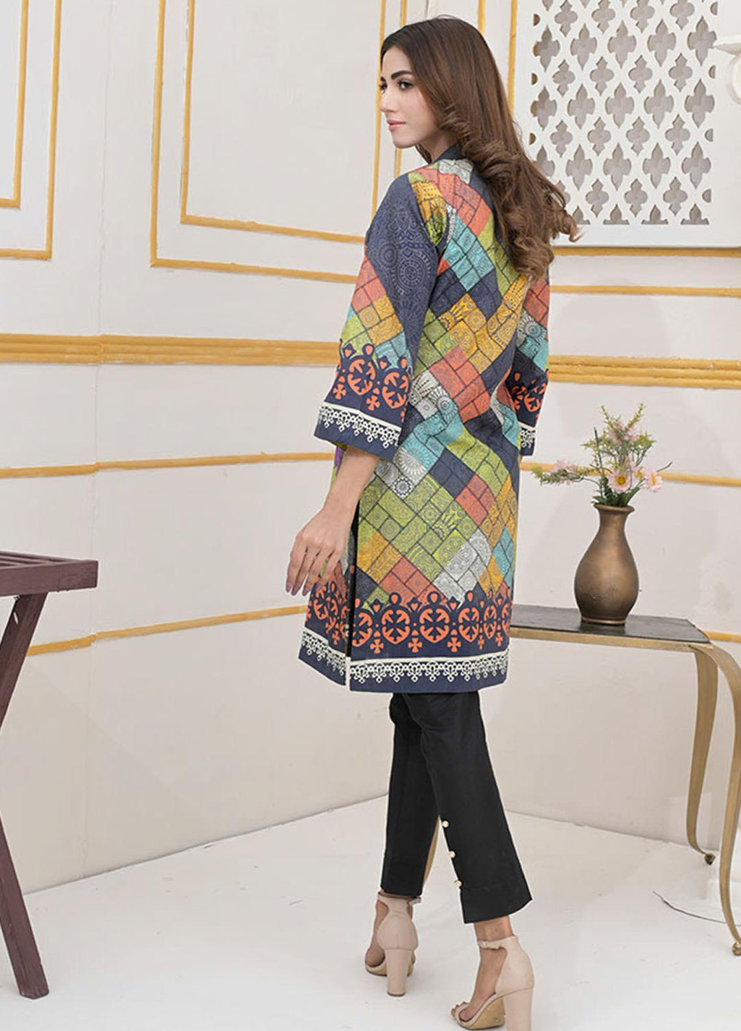 Noorma Kamal Printed Lawn  Unstitched Kurties NK21S NKLS-06 - Summer Collection