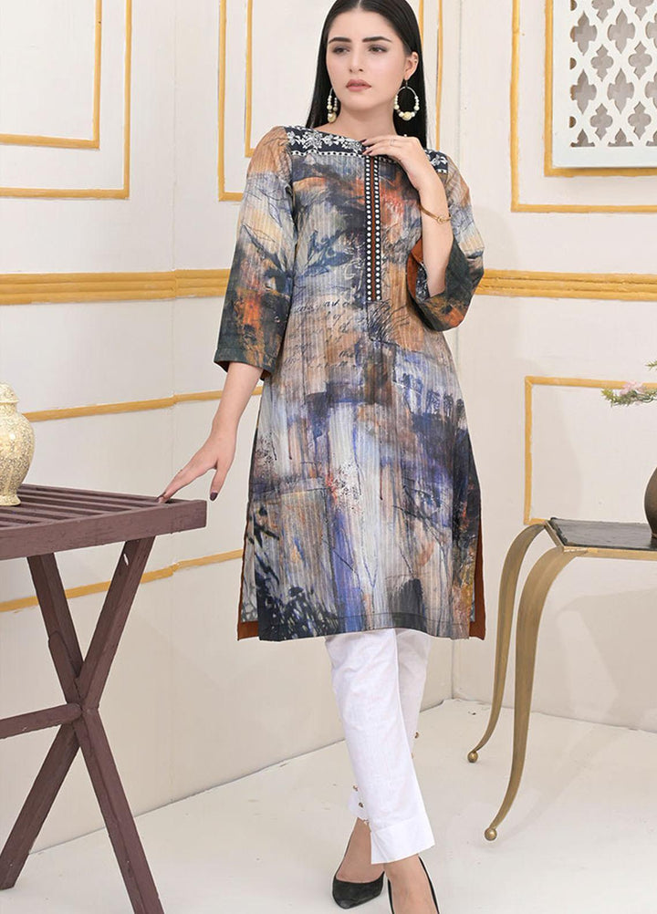 Noorma Kamal Printed Lawn  Unstitched Kurties NK21S NKLS-07 - Summer Collection