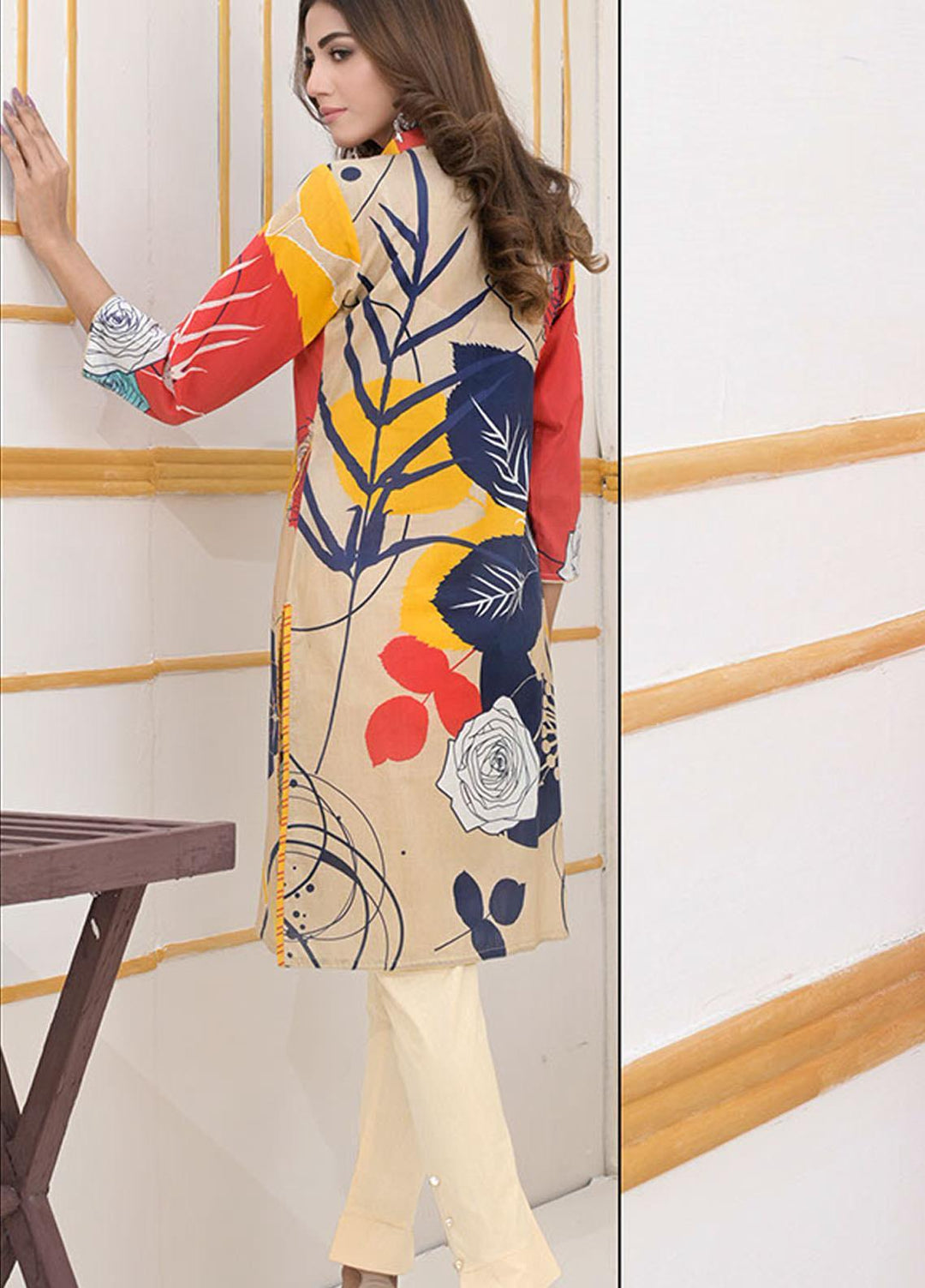 Noorma Kamal Printed Lawn  Unstitched Kurties NK21S NKLS-08 - Summer Collection