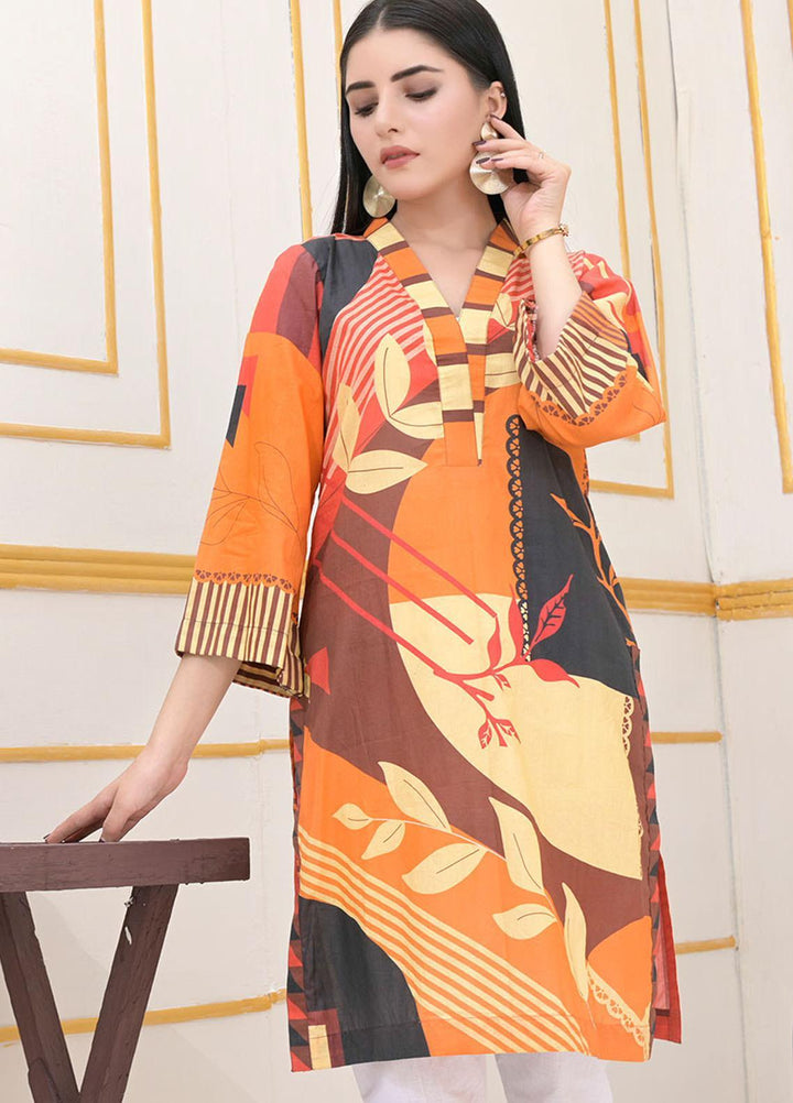 Noorma Kamal Printed Lawn  Unstitched Kurties NK21S NKLS-09 - Summer Collection