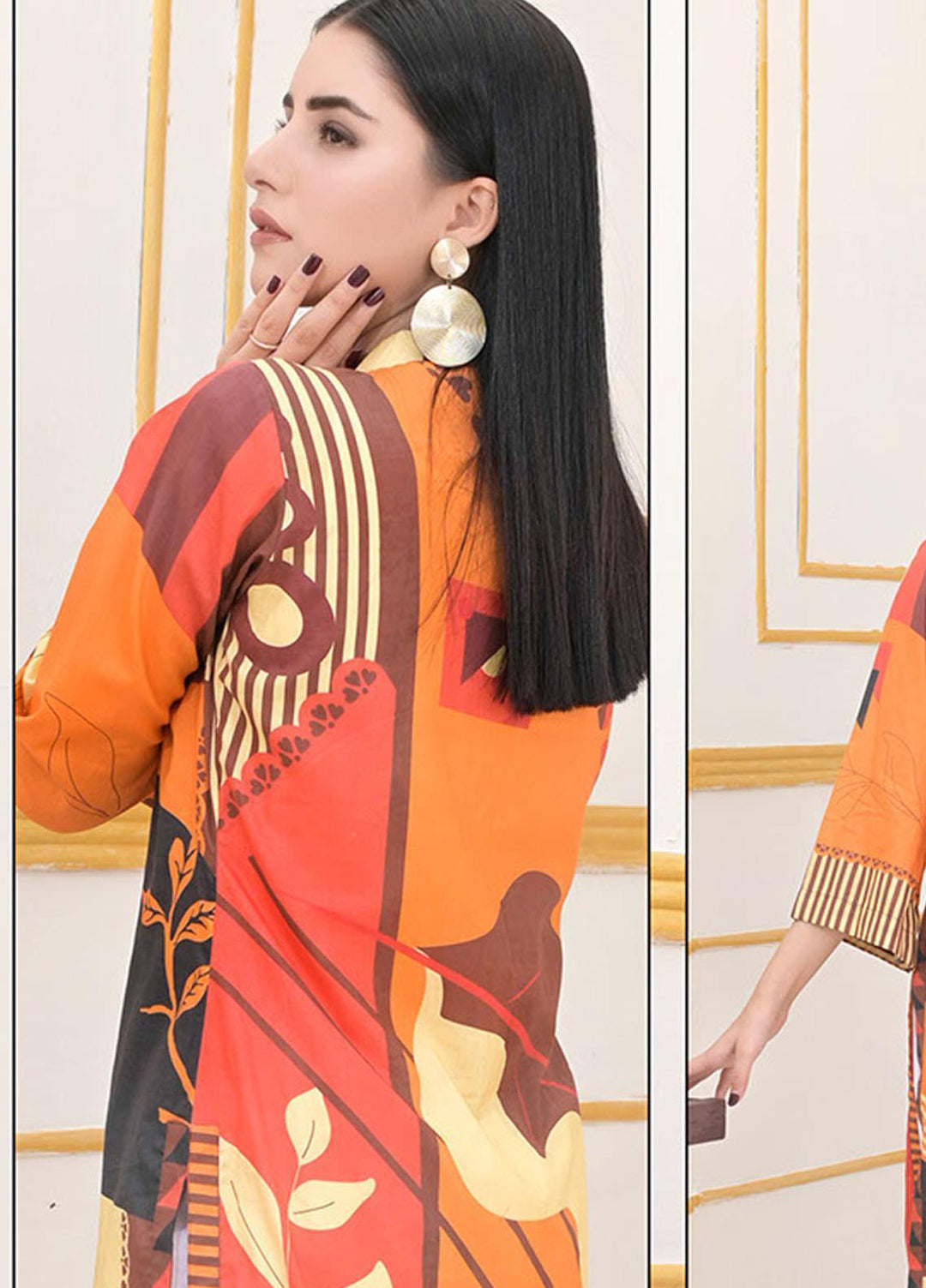 Noorma Kamal Printed Lawn  Unstitched Kurties NK21S NKLS-09 - Summer Collection