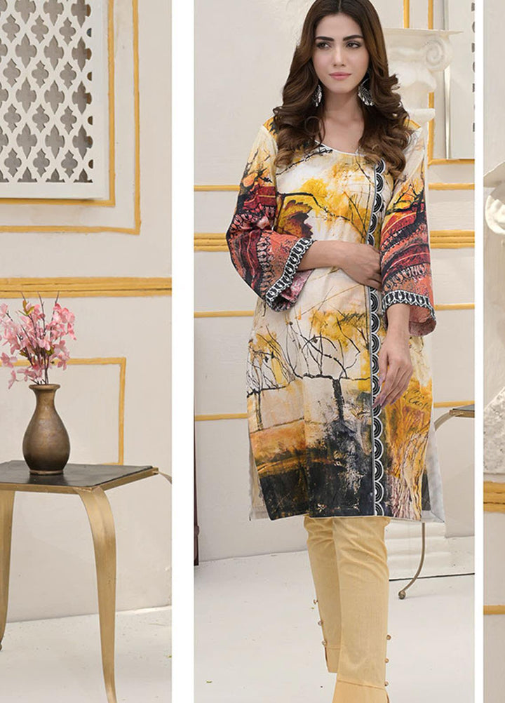 Noorma Kamal Printed Lawn  Unstitched Kurties NK21S NKLS-10 - Summer Collection