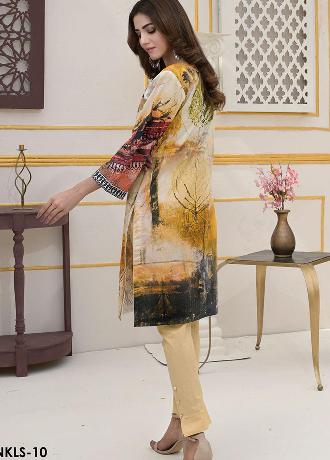 Noorma Kamal Printed Lawn  Unstitched Kurties NK21S NKLS-10 - Summer Collection