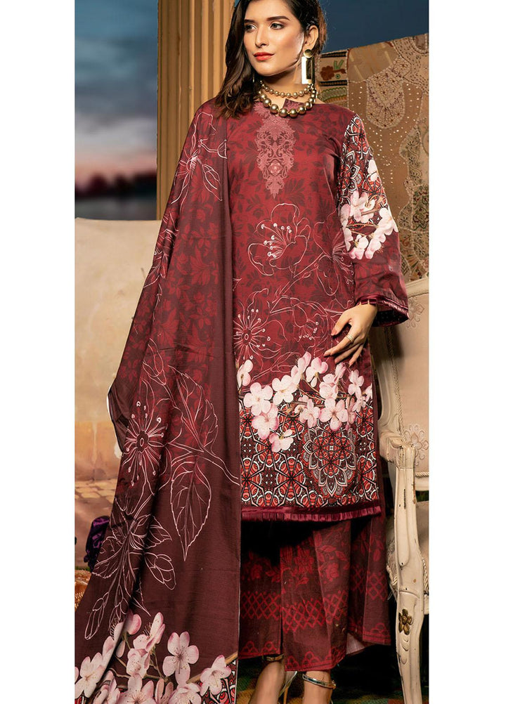 Noorma Kamal Printed Khaddar Suits Unstitched 3 Piece NK21WL Freesia-08 - Winter Collection