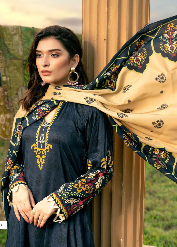 Noorma Kamal Printed Linen Suits Unstitched 3 Piece NK21WL Hazel-03 - Winter Collection
