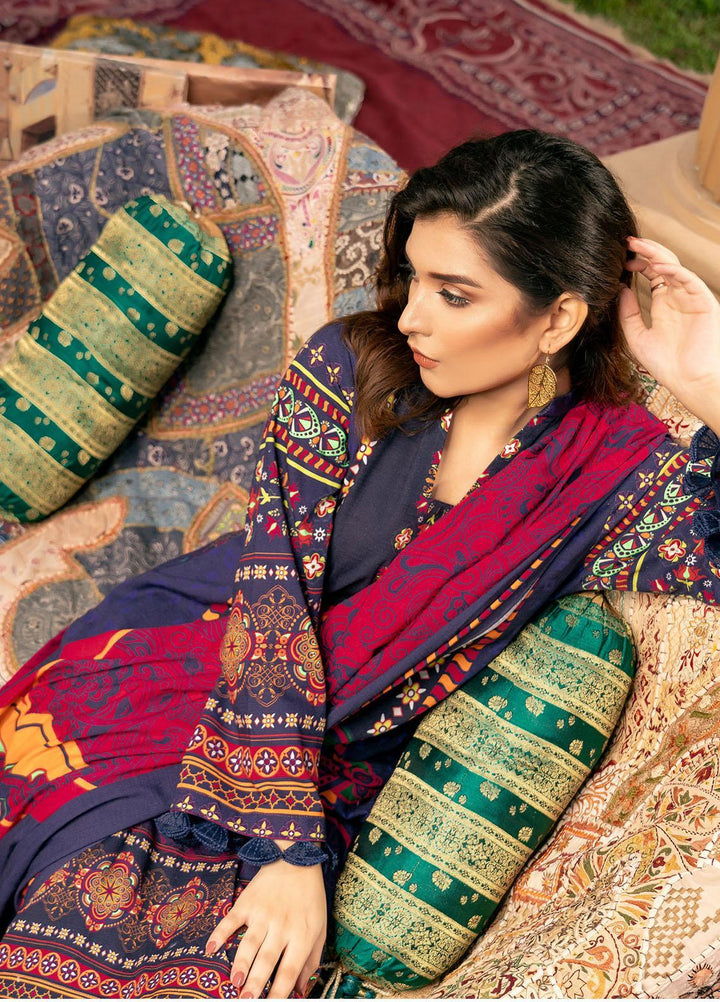 Noorma Kamal Printed Khaddar Suits Unstitched 3 Piece NK21WL Jonquil-07 - Winter Collection