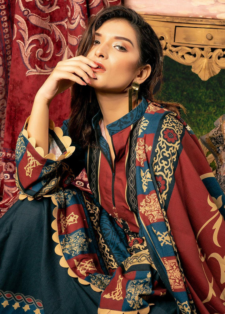 Noorma Kamal Printed Khaddar Suits Unstitched 3 Piece NK21WL Kalmia-09 - Winter Collection