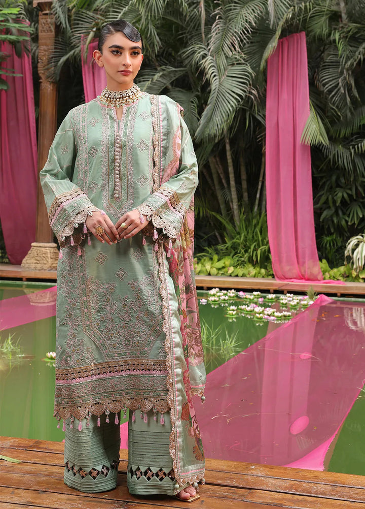 Nora By Salitex Embroidered Raw Silk Suit Unstitched 3 Piece SUNS24NO001UT - Formal Collection