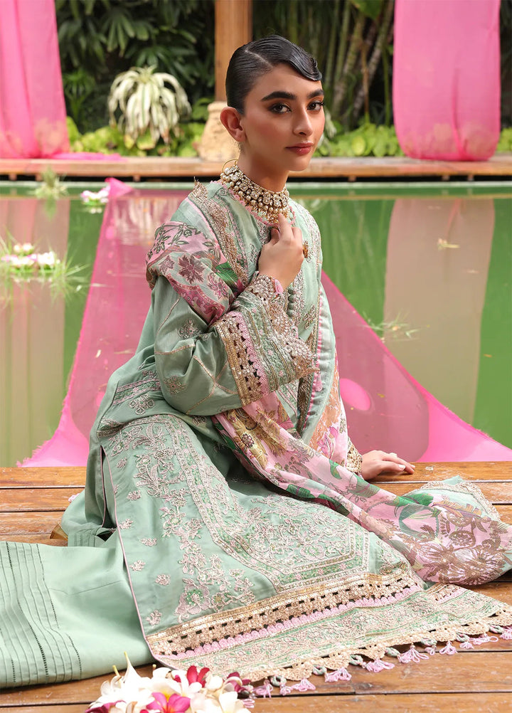 Nora By Salitex Embroidered Raw Silk Suit Unstitched 3 Piece SUNS24NO001UT - Formal Collection