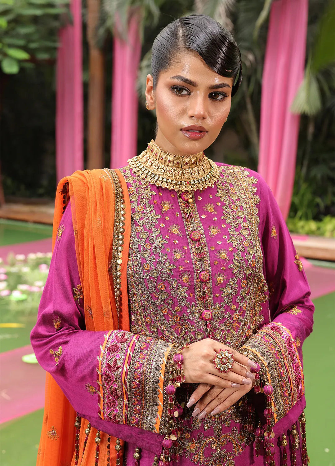 Nora By Salitex Embroidered Yarn Suit Unstitched 3 Piece SUNS24NO002UT - Formal Collection