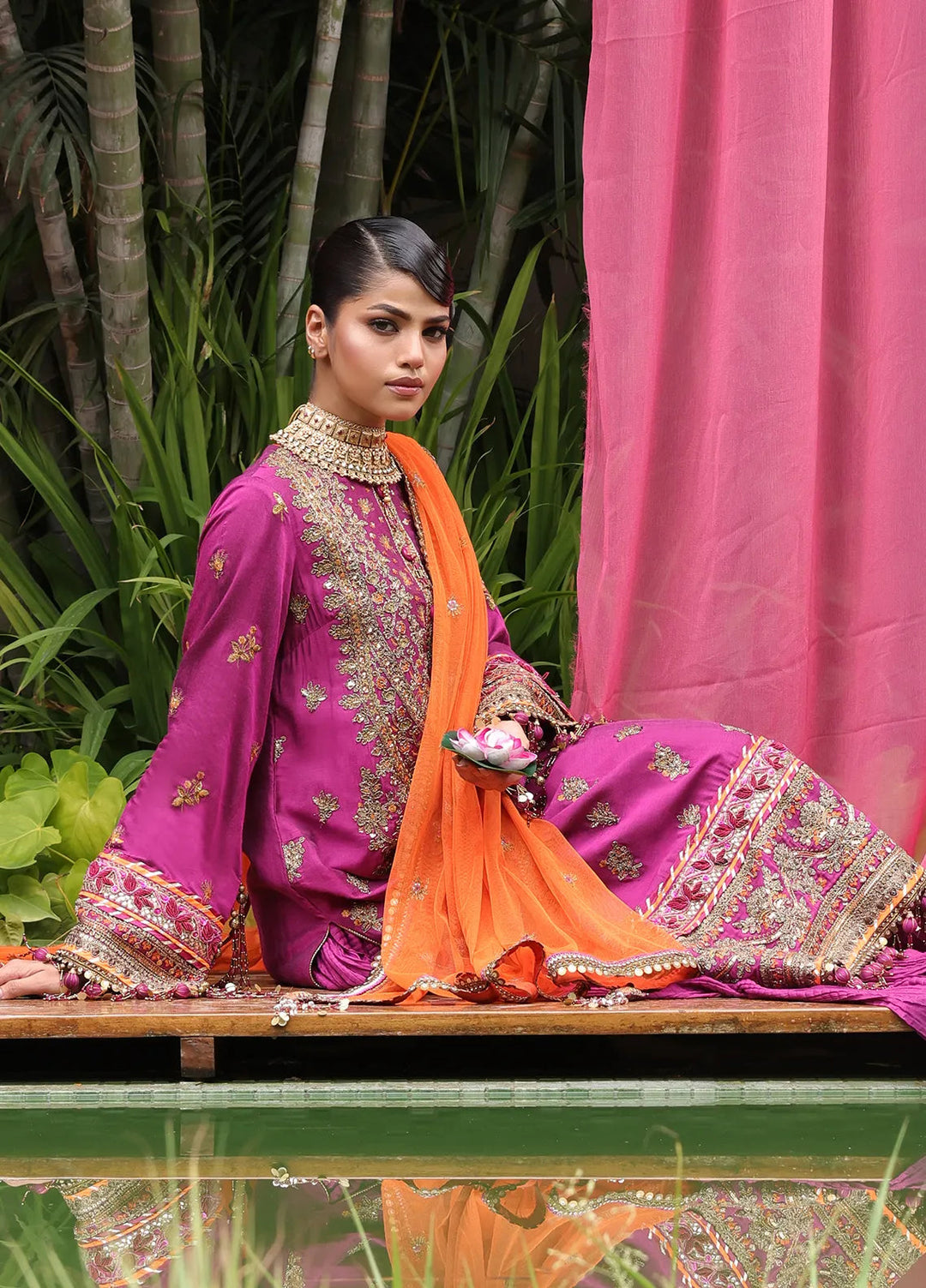 Nora By Salitex Embroidered Yarn Suit Unstitched 3 Piece SUNS24NO002UT - Formal Collection