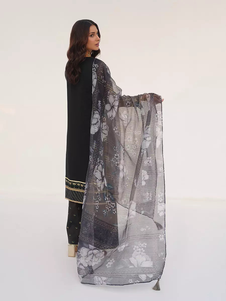 Salitex Unstitched Embroidered Cotton Net 3 Piece Suit SUNW7NO117 - Festive Collection