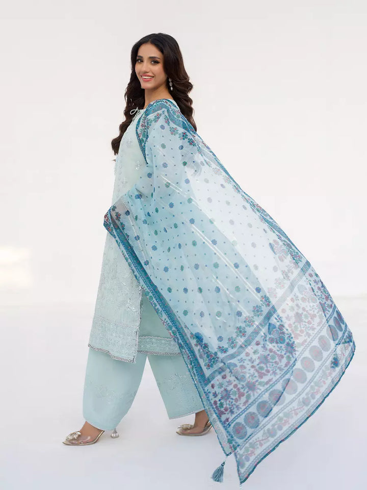 Salitex Unstitched Embroidered Net 3 Piece Suit SUNW7NO113 - Festive Collection