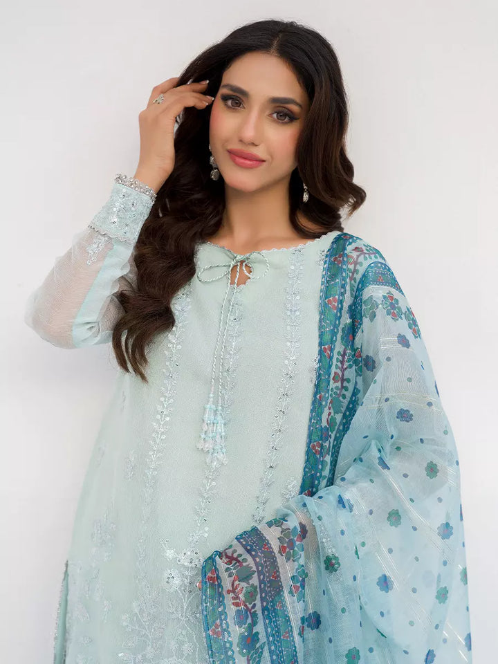 Salitex Unstitched Embroidered Net 3 Piece Suit SUNW7NO113 - Festive Collection