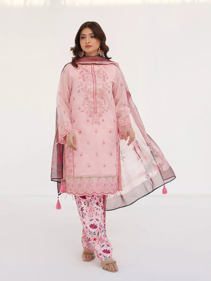 Salitex Unstitched Embroidered Net 3 Piece Suit SUNW7NO111 - Festive Collection