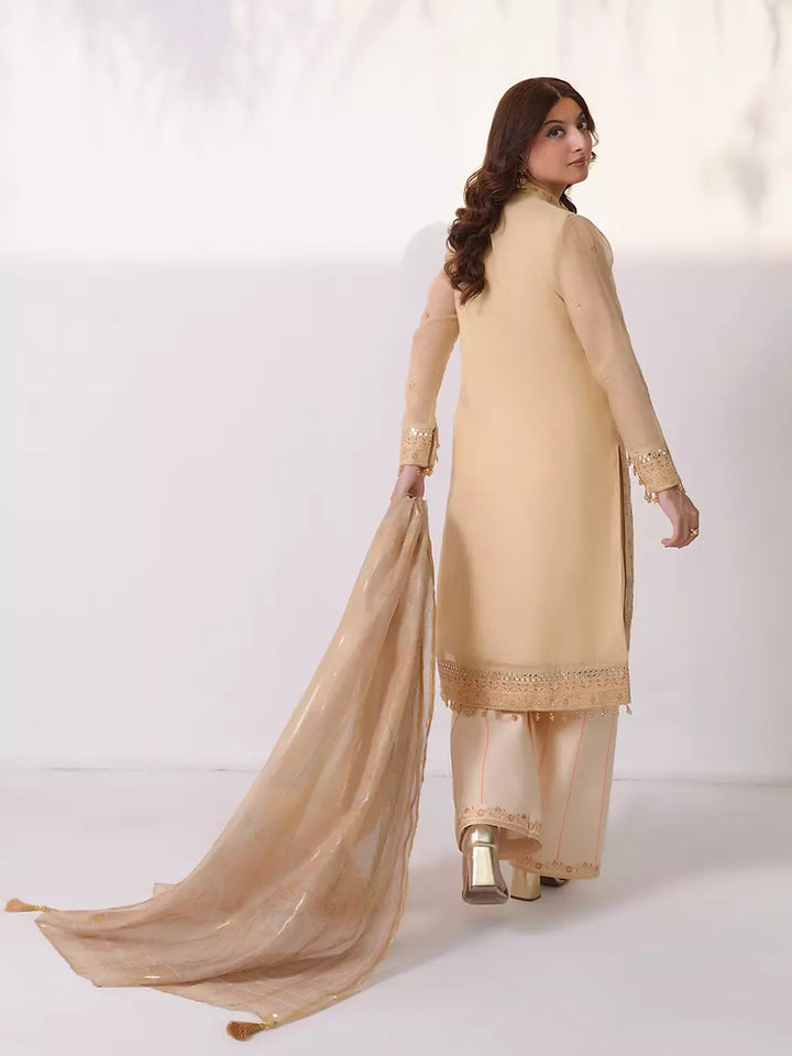 Salitex Unstitched Embroidered Cotton Silk 3 Piece Suit SUNW7NO120 - Festive Collection