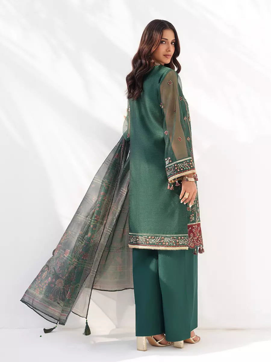 Salitex Unstitched Embroidered Cotton Net 3 Piece Suit SUNW7NO104 - Festive Collection