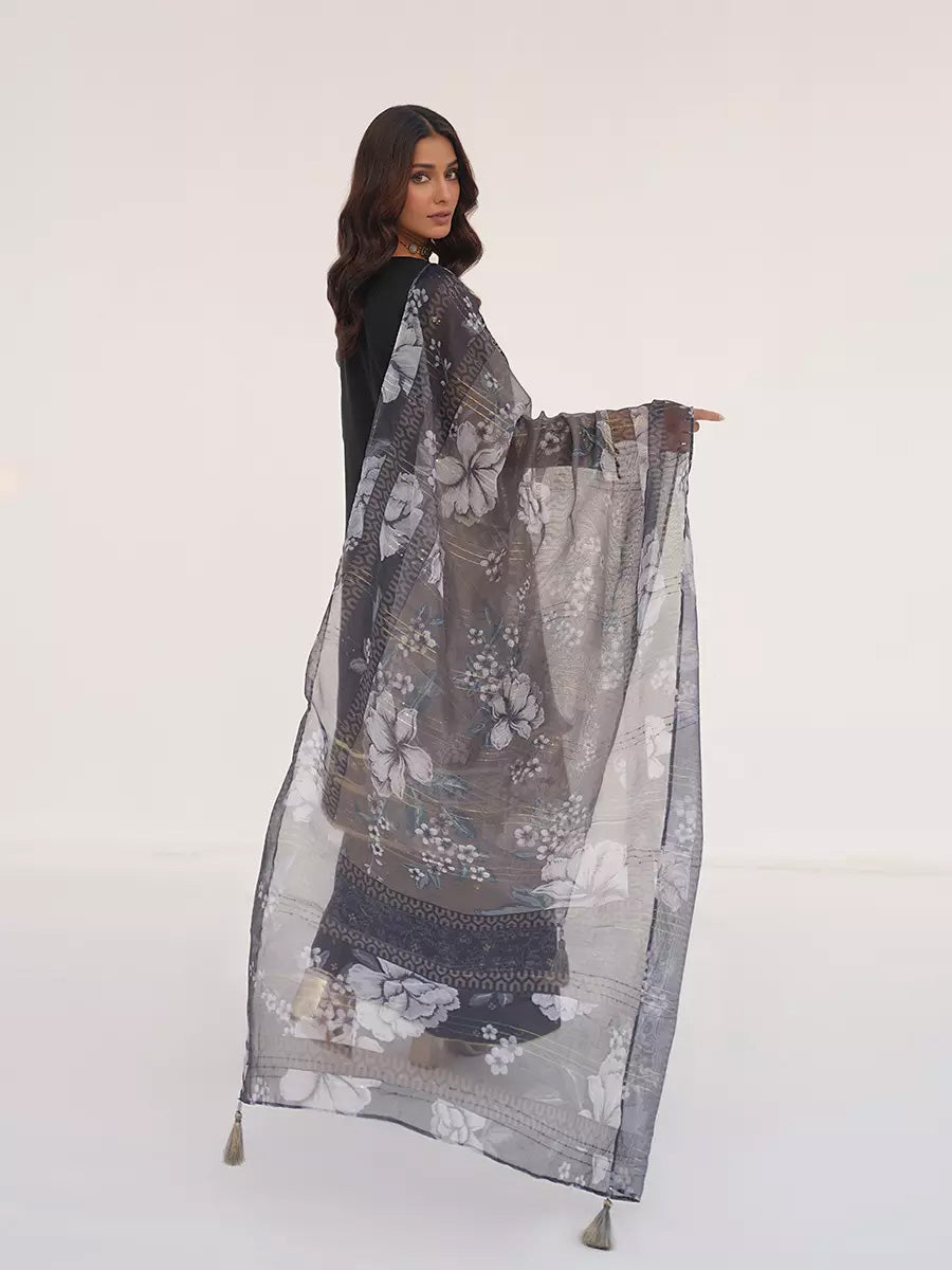 Salitex Unstitched Embroidered Cotton Net 3 Piece Suit SUNW7NO117 - Festive Collection