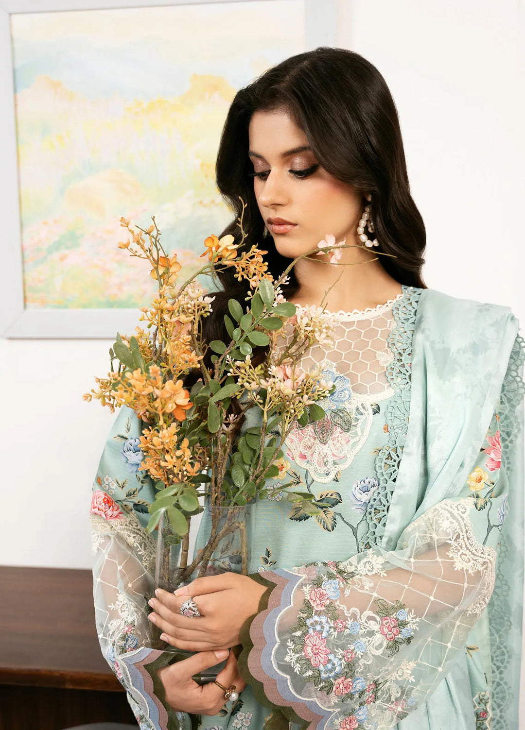 Noura By Bin Ilyas Printed Viscose Suit Unstitched 3 Piece BI24NV 71 A - Winter Collection