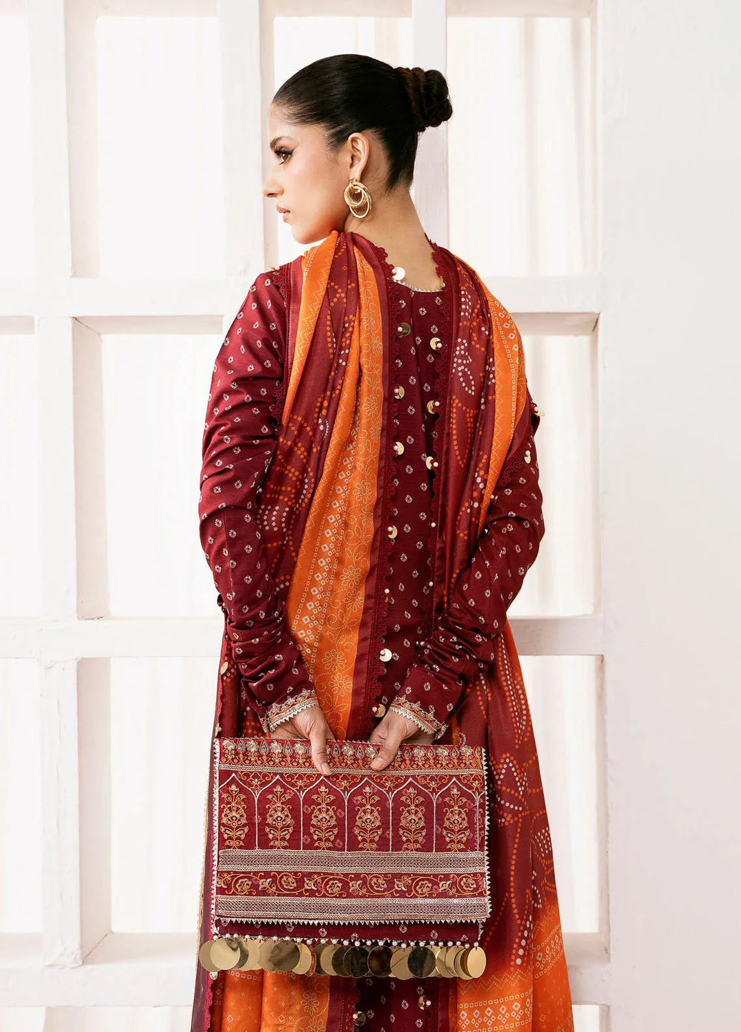 Noura By Bin Ilyas Printed Viscose Suit Unstitched 3 Piece BI24NV 72 B - Winter Collection