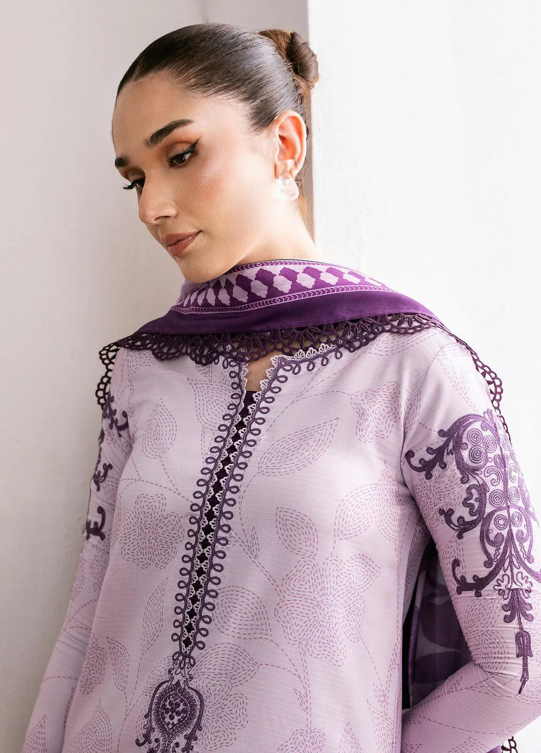 Noura By Bin Ilyas Printed Viscose Suit Unstitched 3 Piece BI24NV 73 A - Winter Collection