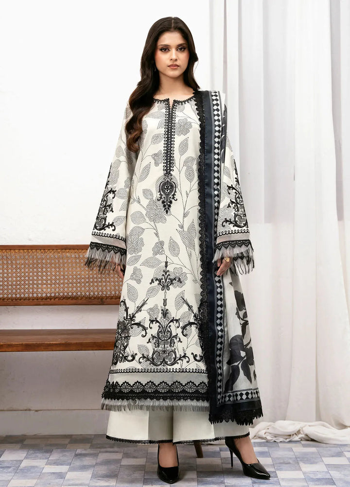 Noura By Bin Ilyas Printed Viscose Suit Unstitched 3 Piece BI24NV 73 B - Winter Collection