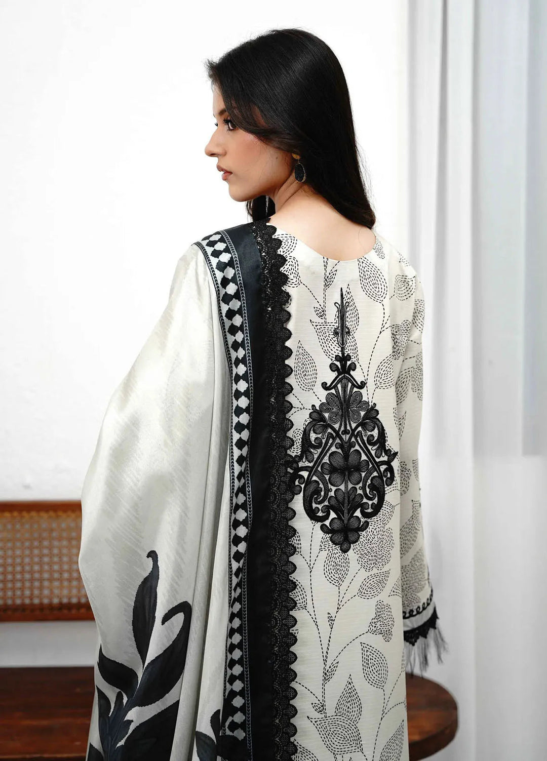 Noura By Bin Ilyas Printed Viscose Suit Unstitched 3 Piece BI24NV 73 B - Winter Collection