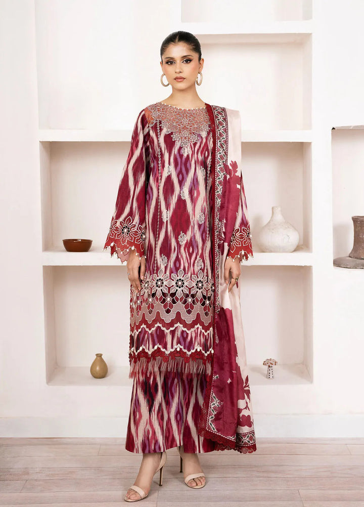 Noura By Bin Ilyas Printed Viscose Suit Unstitched 3 Piece BI24NV 75 B - Winter Collection