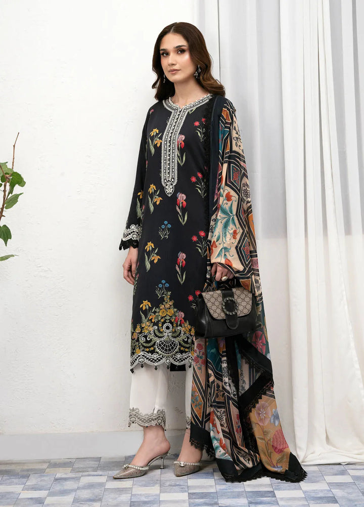 Noura By Bin Ilyas Printed Viscose Suit Unstitched 3 Piece BI24NV 77 A - Winter Collection