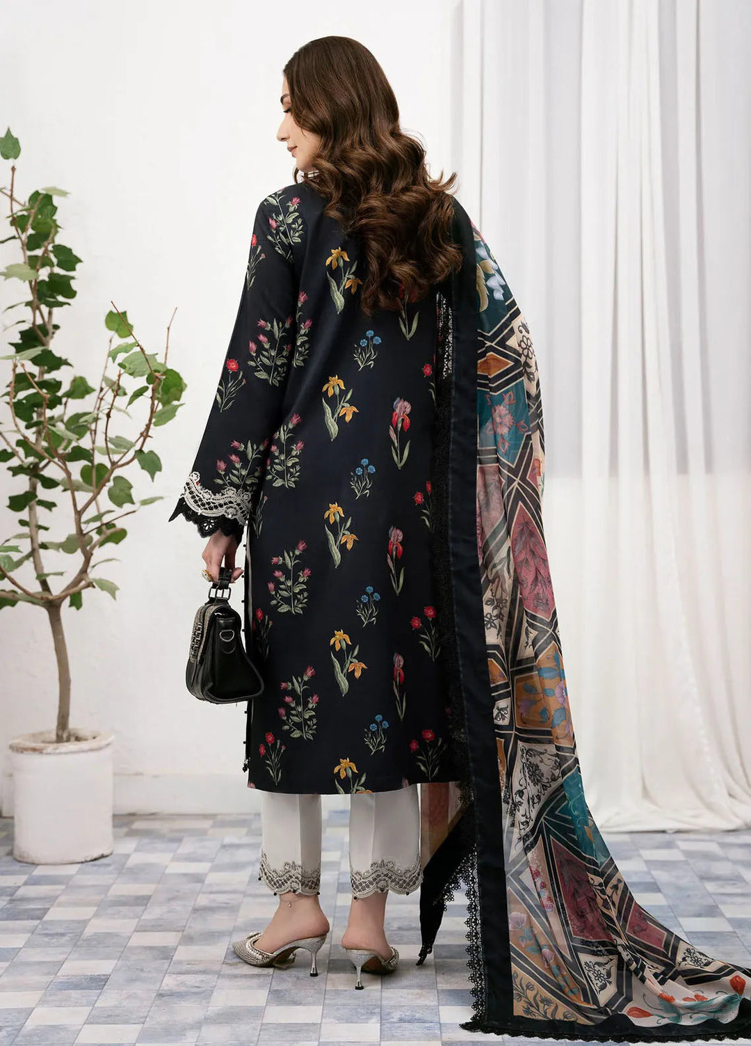 Noura By Bin Ilyas Printed Viscose Suit Unstitched 3 Piece BI24NV 77 A - Winter Collection