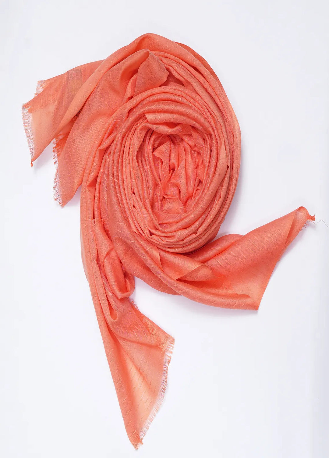 Nourah Scarf Self Embossed Khaadi Flame Pea - Scarf Collection