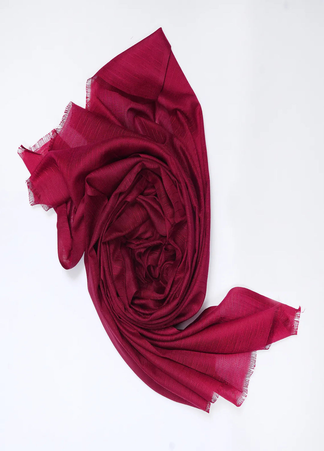 Nourah Scarf Self Embossed Khaadi Maroon - Scarf Collection