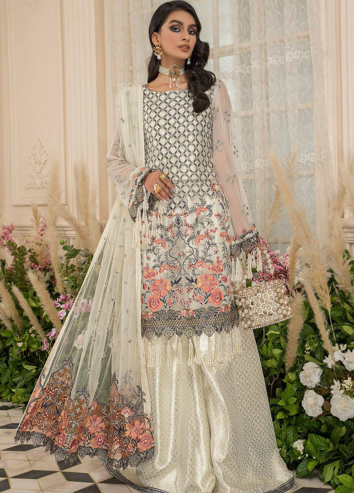 Nourang by Maryam's Embroidered Chiffon Suits Unstitched 3 Piece MRM21NC D-211 - Festive Collection