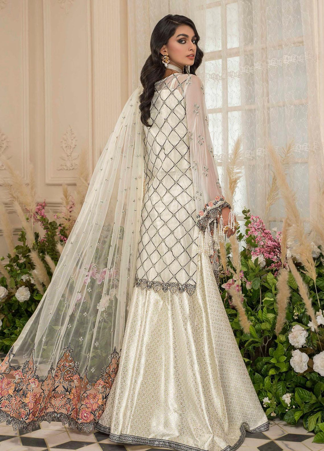 Nourang by Maryam's Embroidered Chiffon Suits Unstitched 3 Piece MRM21NC D-211 - Festive Collection