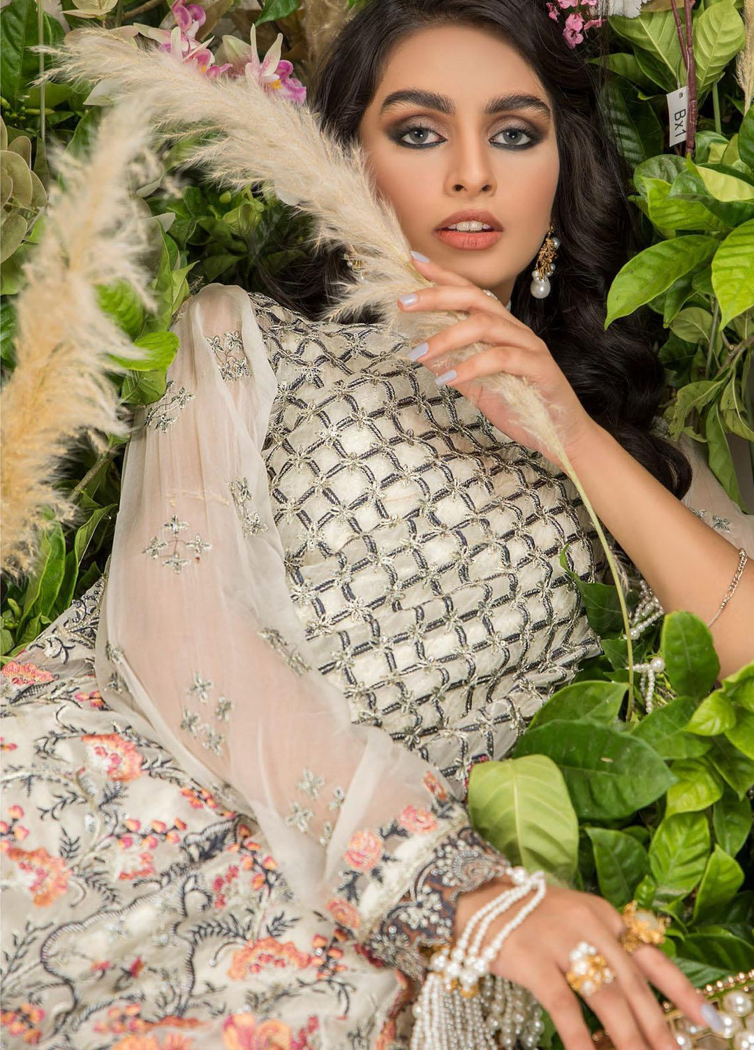 Nourang by Maryam's Embroidered Chiffon Suits Unstitched 3 Piece MRM21NC D-211 - Festive Collection