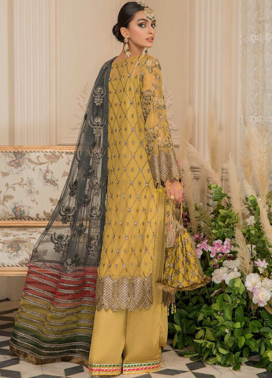 Nourang by Maryam's Embroidered Chiffon Suits Unstitched 3 Piece MRM21NC D-212 - Festive Collection