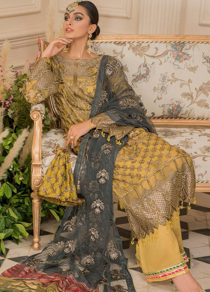 Nourang by Maryam's Embroidered Chiffon Suits Unstitched 3 Piece MRM21NC D-212 - Festive Collection