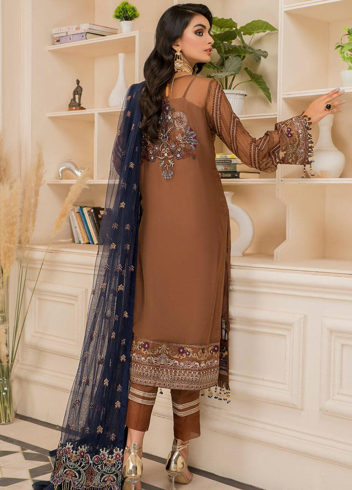 Nourang by Maryam's Embroidered Chiffon Suits Unstitched 3 Piece MRM21NC D-214 - Festive Collection