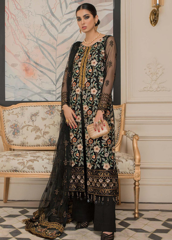 Nourang by Maryam's Embroidered Chiffon Suits Unstitched 3 Piece MRM21NC D-216 - Festive Collection