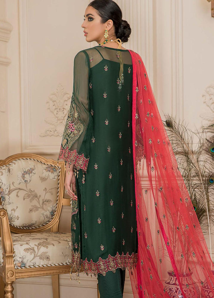 Nourang by Maryam's Embroidered Chiffon Suits Unstitched 3 Piece MRM21NC D-217 - Festive Collection