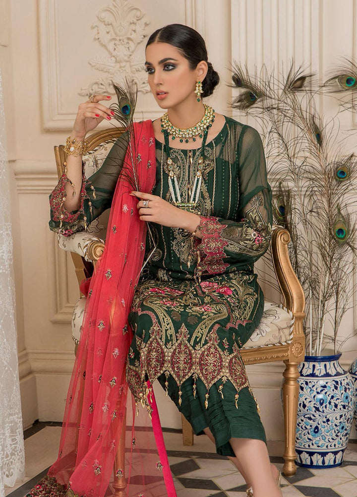 Nourang by Maryam's Embroidered Chiffon Suits Unstitched 3 Piece MRM21NC D-217 - Festive Collection