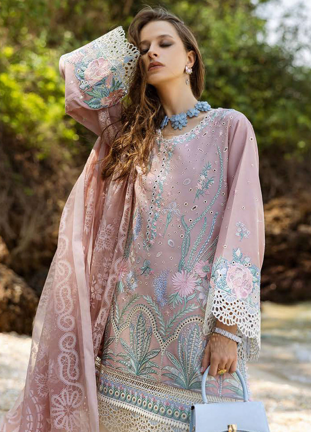 Nouveau Chapitre by Esmel Embroidered Lawn Suits Unstitched 3 Piece EML25NC D-02 Varlaine - Summer Collection