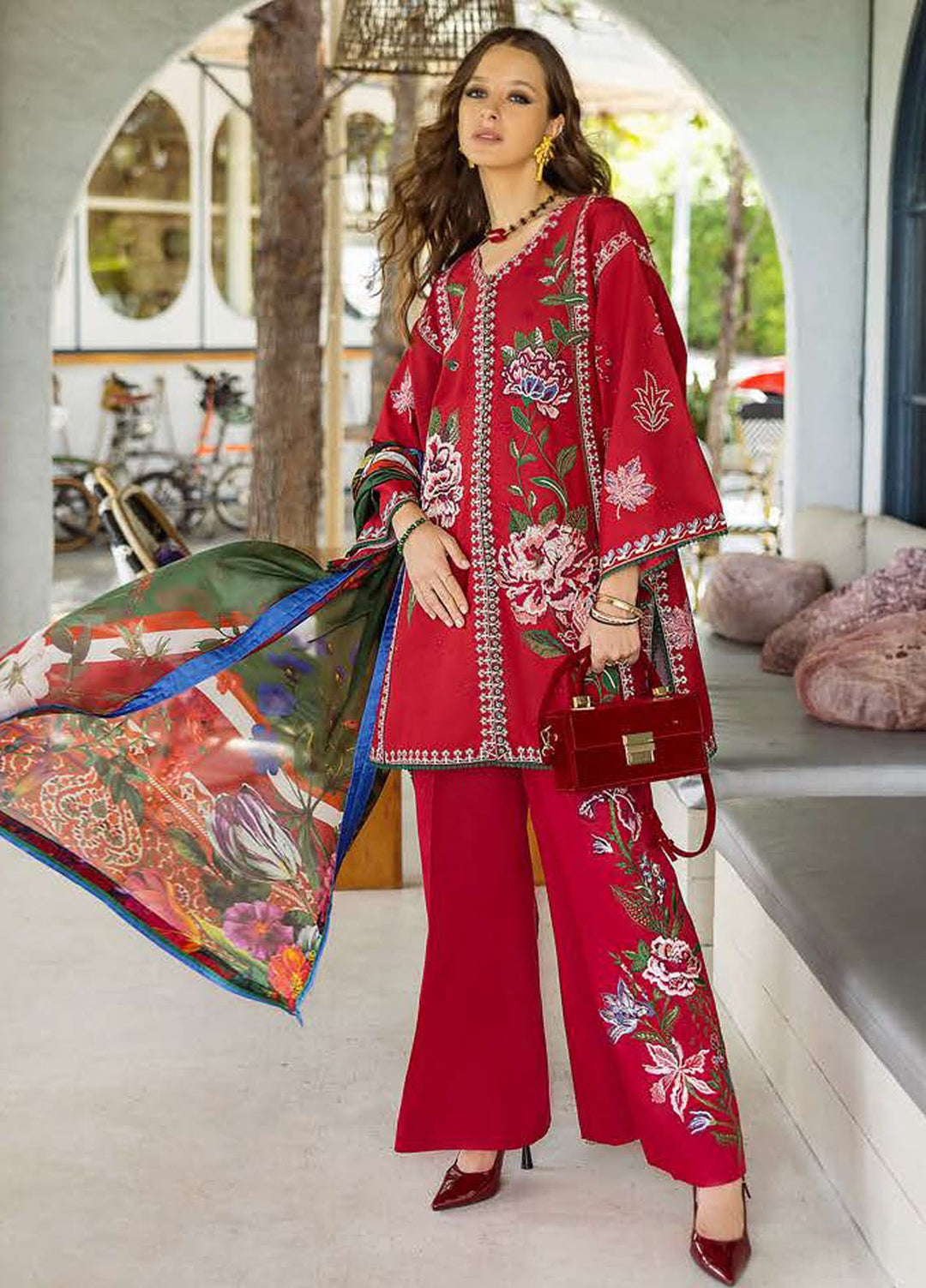 Nouveau Chapitre by Esmel Embroidered Lawn Suits Unstitched 3 Piece EML25NC D-03 Maelis - Summer Collection