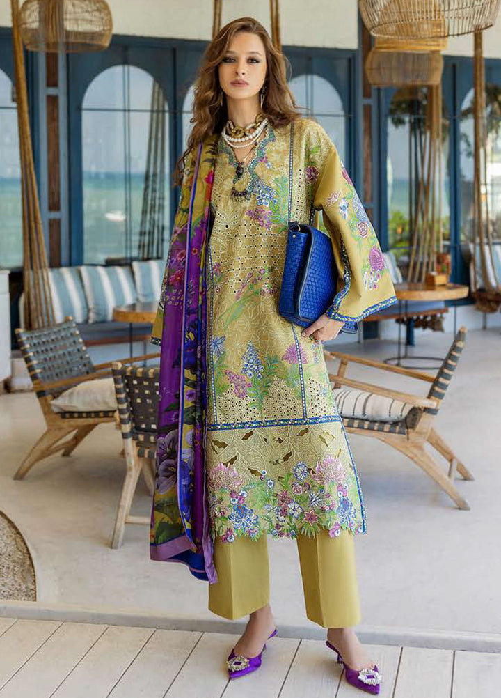 Nouveau Chapitre by Esmel Embroidered Lawn Suits Unstitched 3 Piece EML25NC D-04 Lueur - Summer Collection