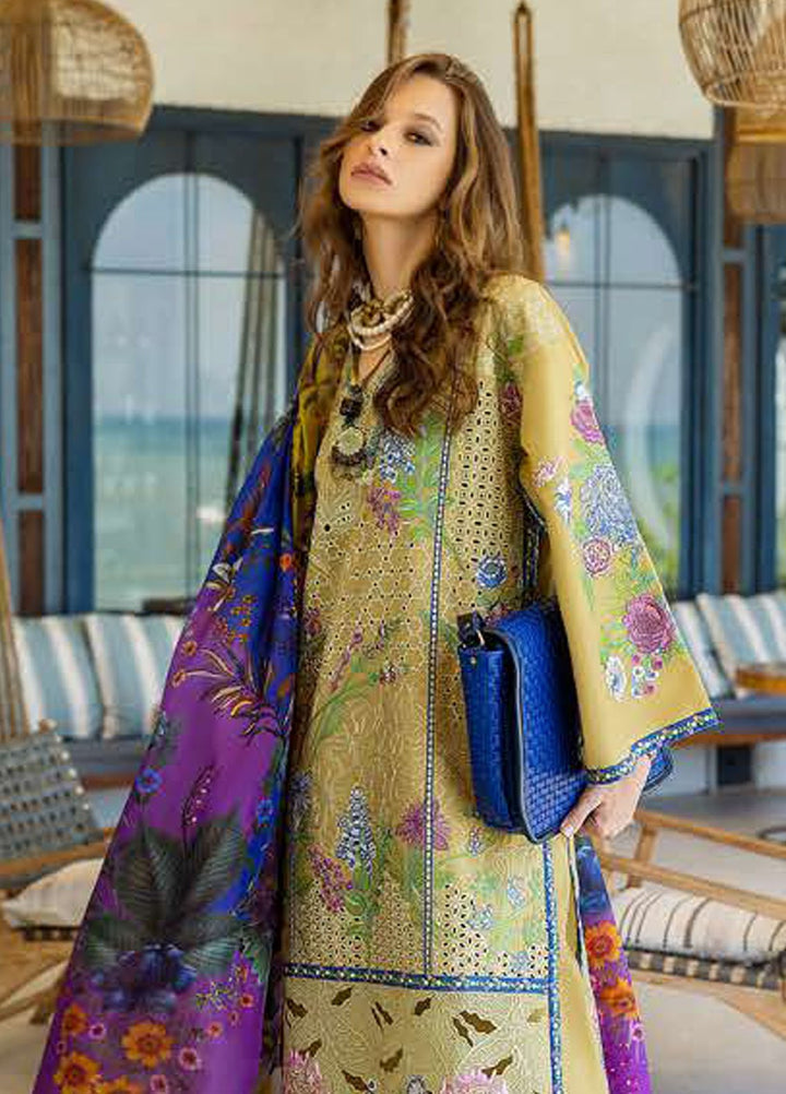Nouveau Chapitre by Esmel Embroidered Lawn Suits Unstitched 3 Piece EML25NC D-04 Lueur - Summer Collection